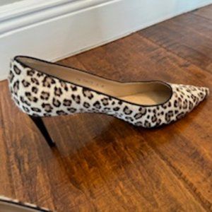 Stuart Weitzman Leigh 70 Leopard Print Calf Hair Pumps Heels Size 9
